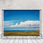 Lofaris Blue Sky Grass Natural Scenery Photography Backdrop